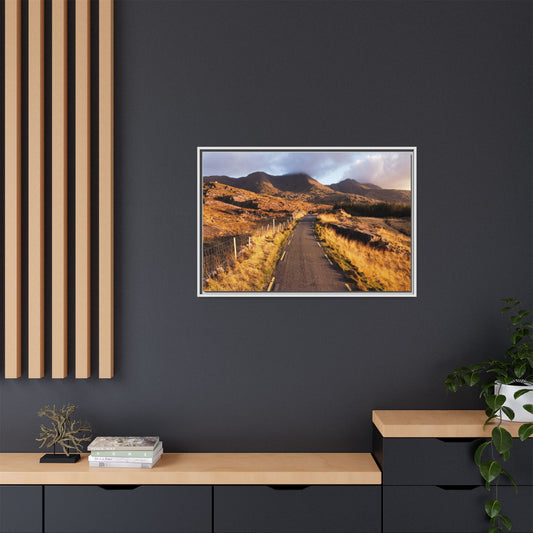 Sunset Road Matte Canvas, Framed (Multi-color)