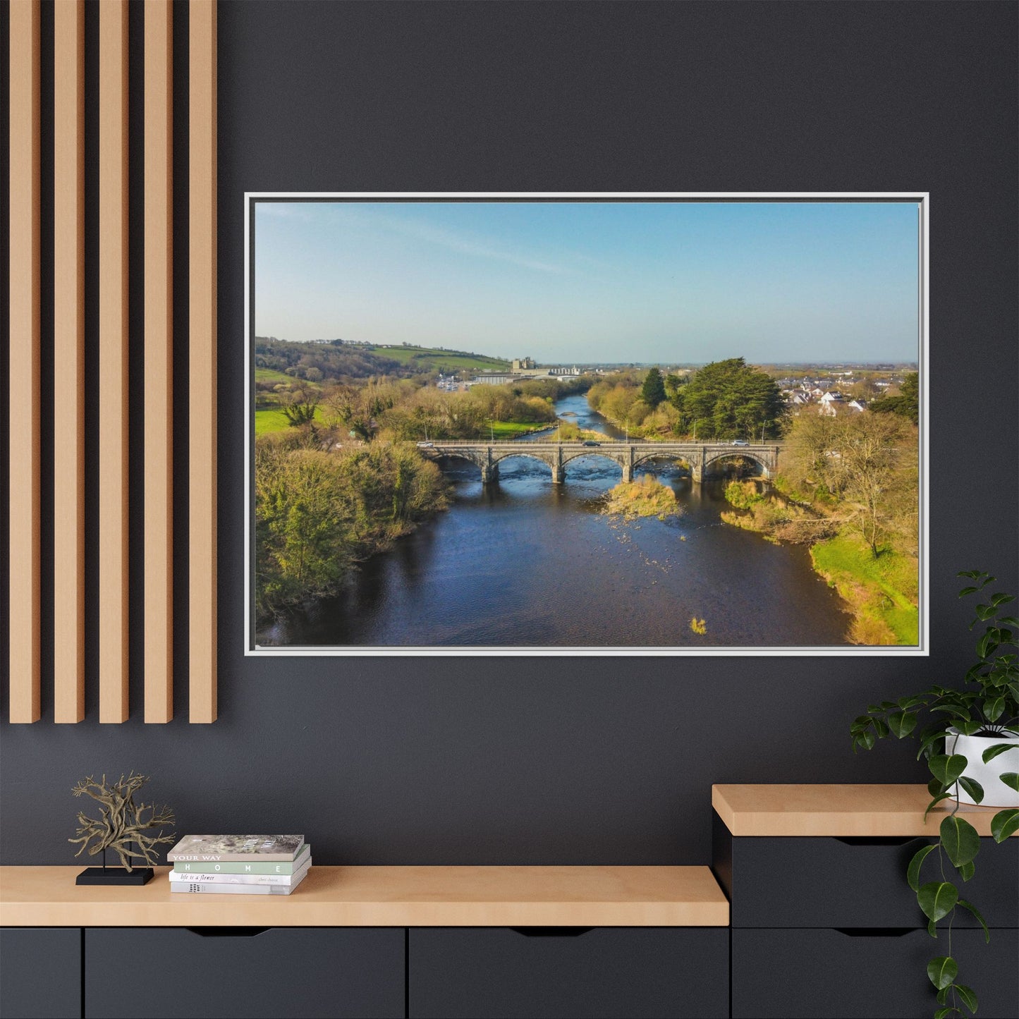 Listowel Bridge Matte Canvas, Framed (Multi-color)