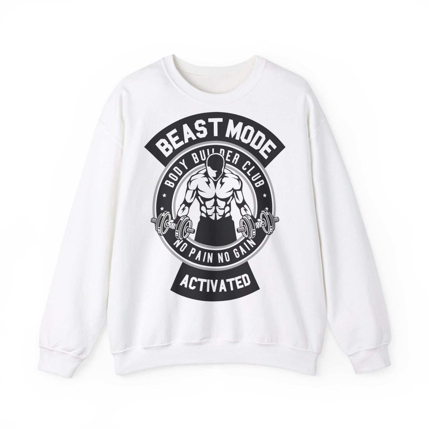 Beast Mode Crewneck Sweatshirt - Activated Body Builder Club