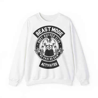 Beast Mode Crewneck Sweatshirt - Activated Body Builder Club