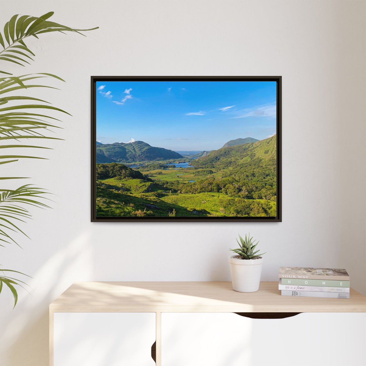 Ladies View Spring Matte Canvas, Framed (Multi-color)