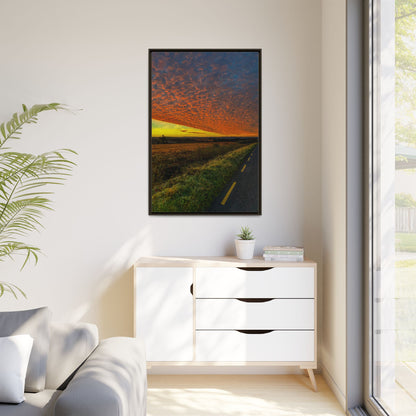 Cloudy Sunset Matte Canvas, Framed (Multi-color)