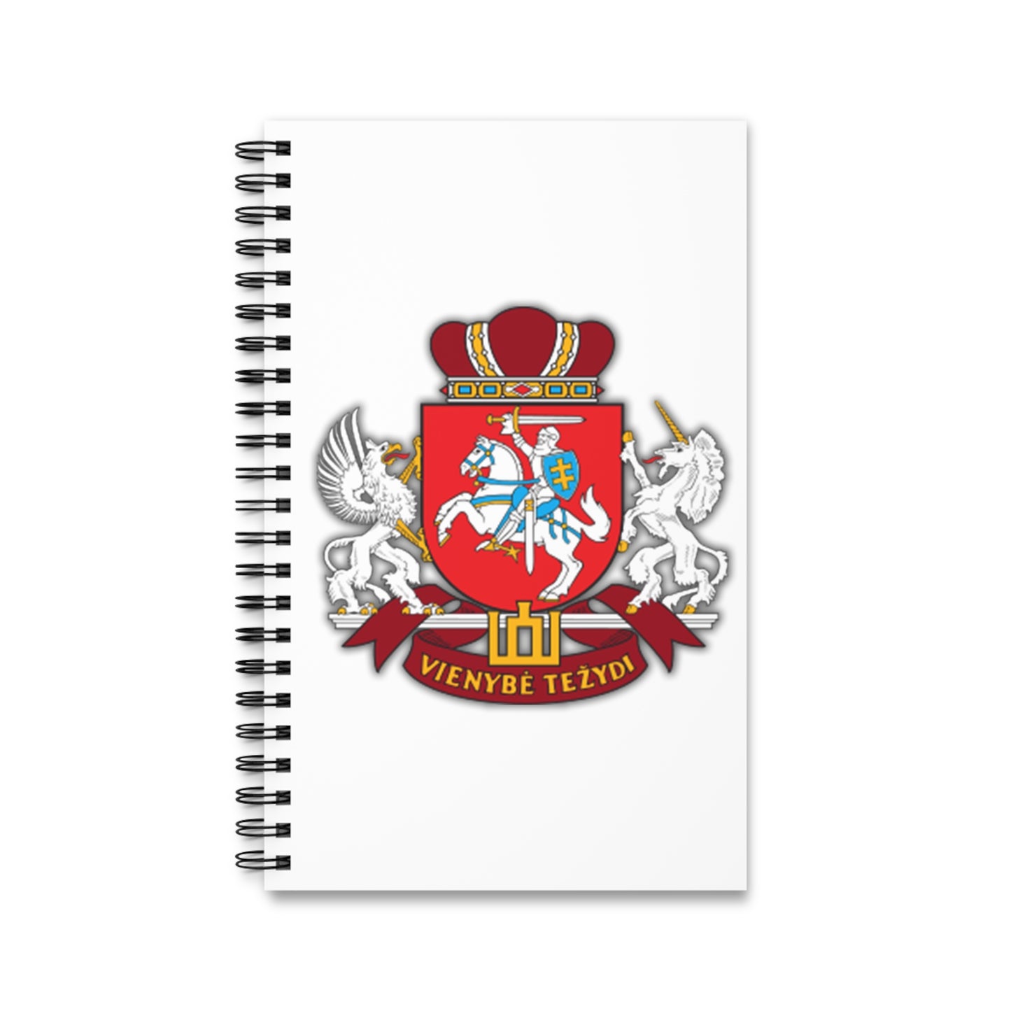 Custom Spiral Journal with Vieniebe Tezydi Crest - Perfect for Students and History Lovers
