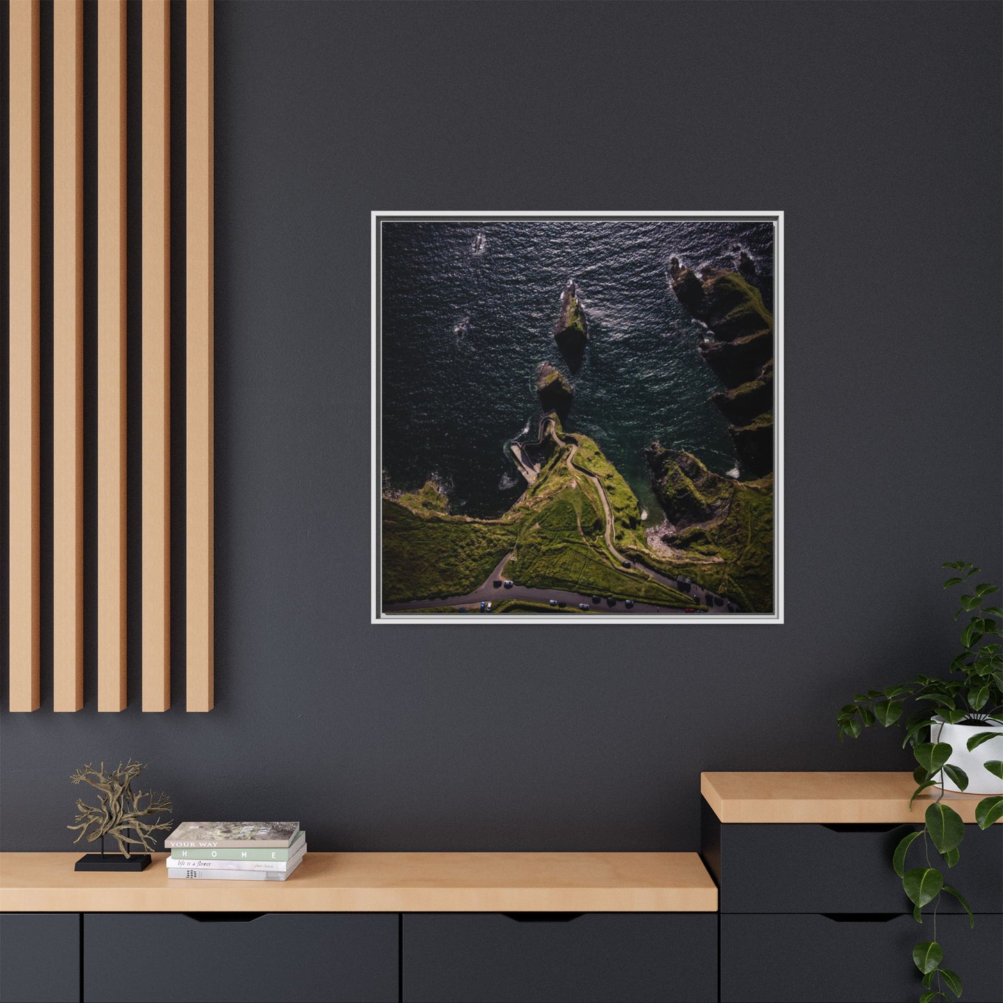 Dunquin Pier Matte Canvas, Framed (Multi-color)