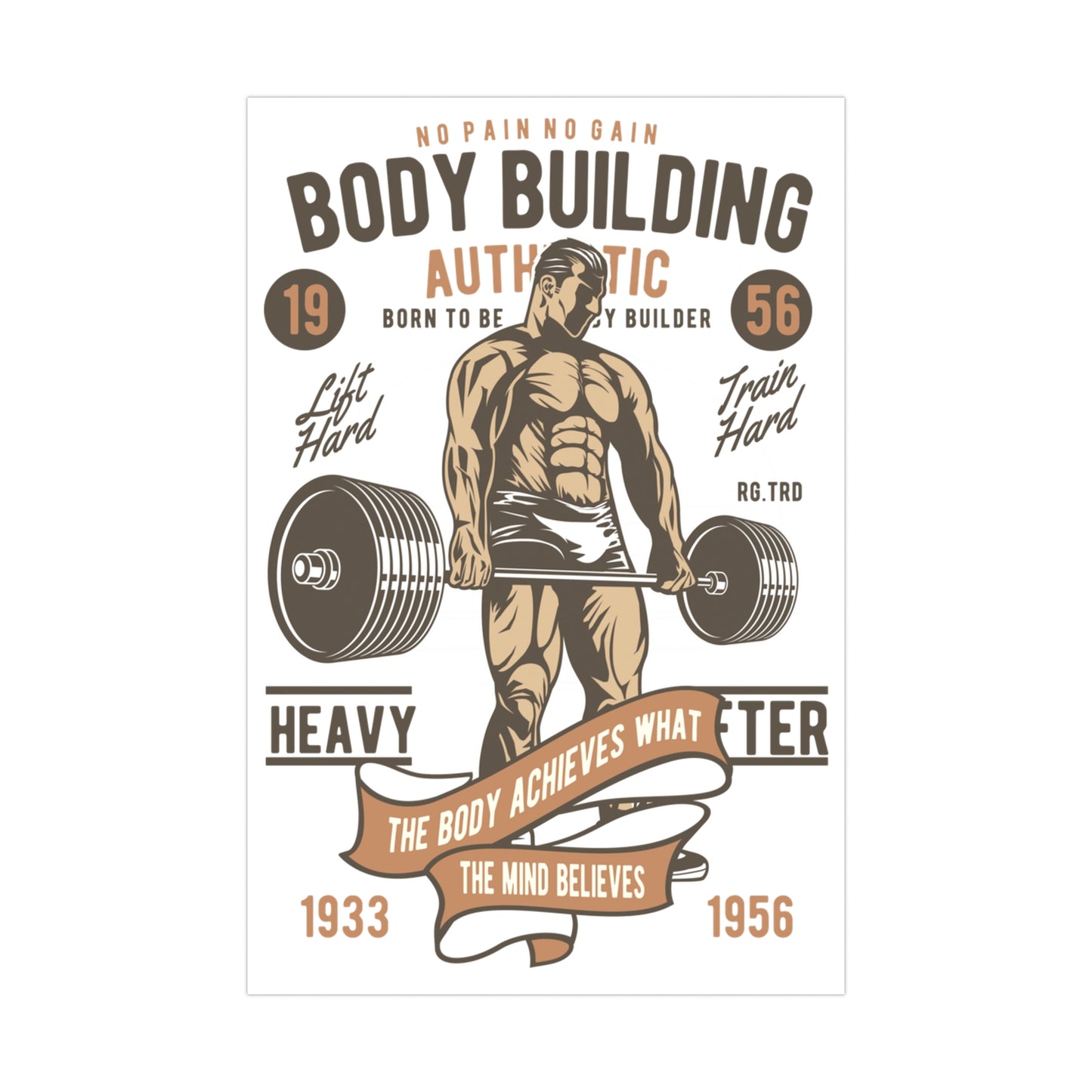 Vintage Bodybuilding Matte Posters