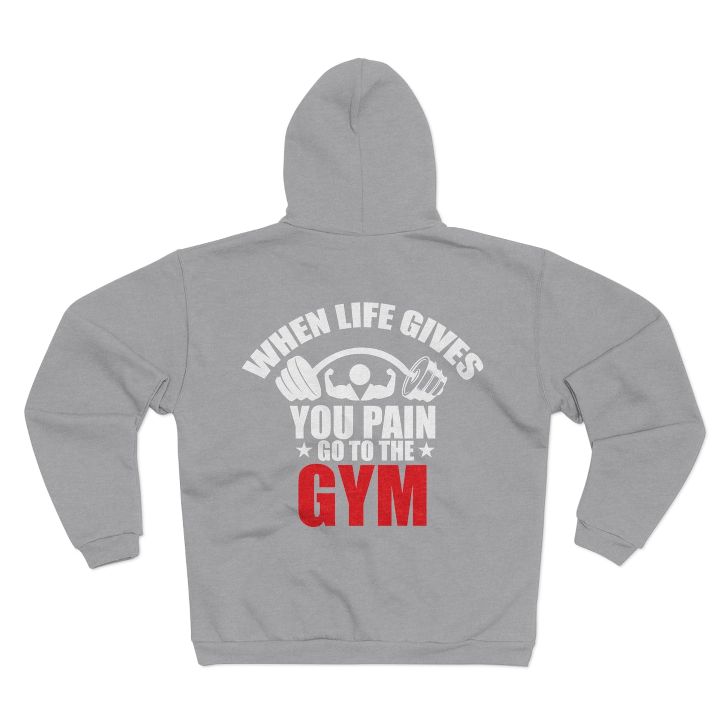 Motivational Gym Zip Sweatshirt for Fitness Enthusiasts