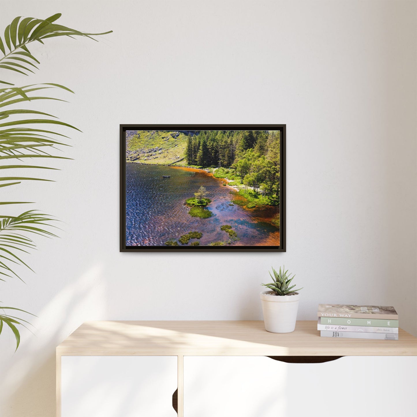 Gleanteenassig Forest Matte Canvas, Framed (Multi-color)