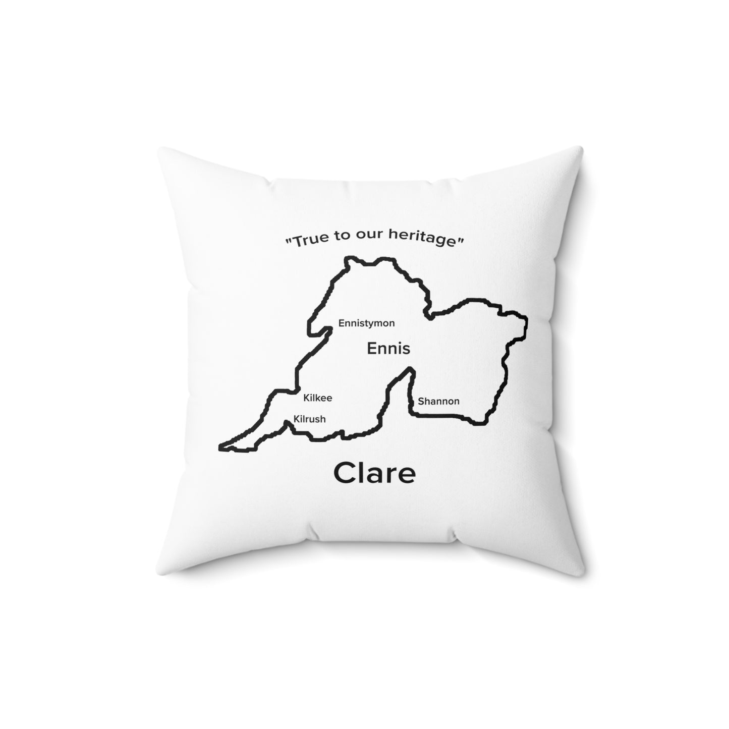 Clare Spun Polyester Square Pillow White Edition 2 Sizes