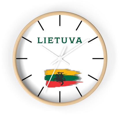 Lietuva Wall Clock - Stylish Home Decor for Lithuania Pride