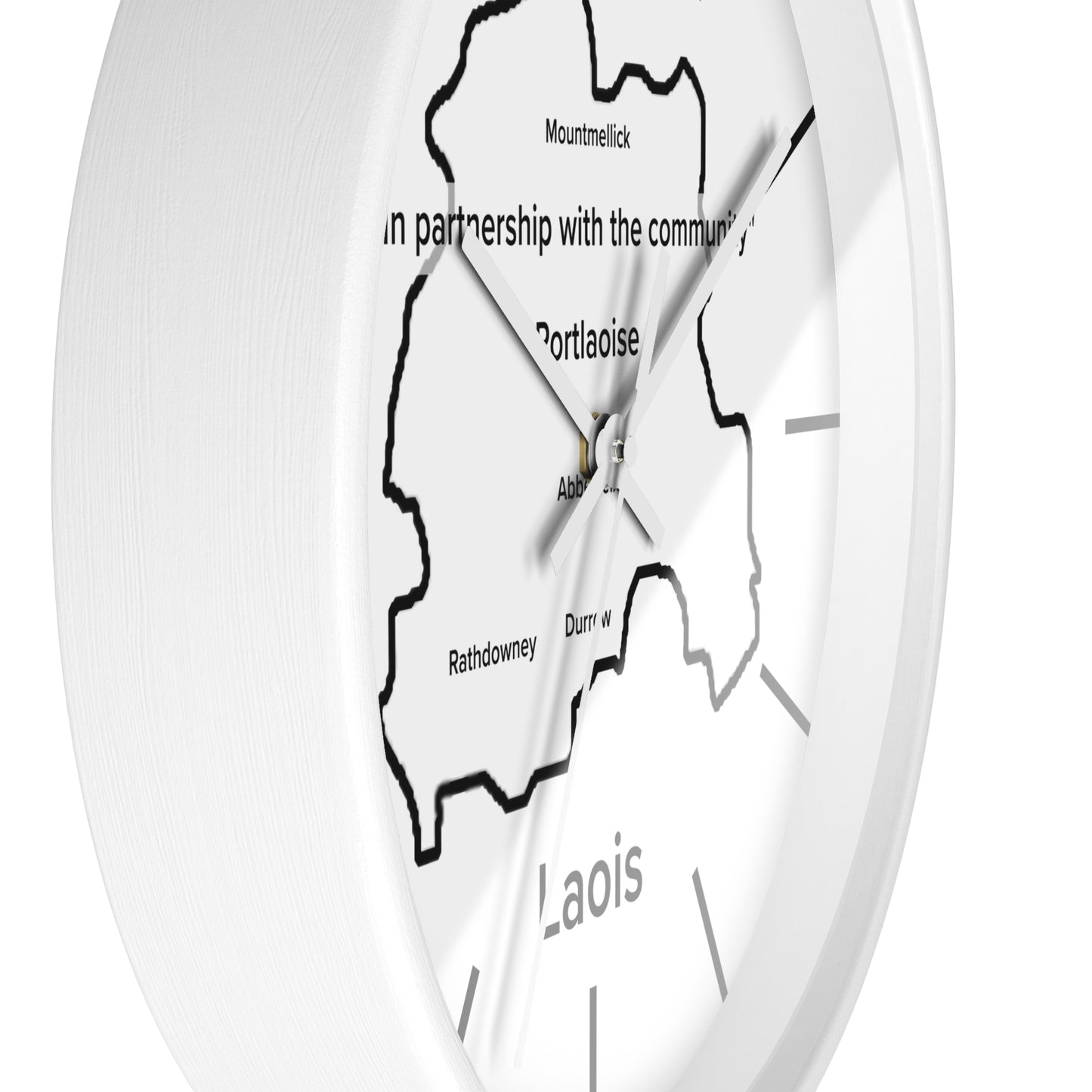 Laois County Map Wall Clock — Minimalist Irish County Clock