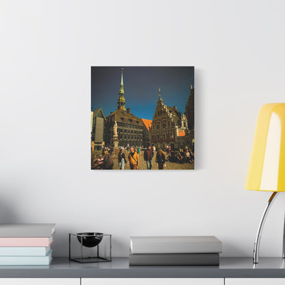 Riga Oldtown Matte Canvas, Stretched, 1.25"