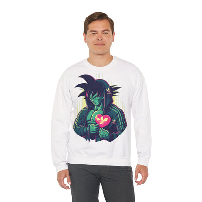 Anime-Inspired Unisex Heavy Blend™ Crewneck Sweatshirt - Heart Design