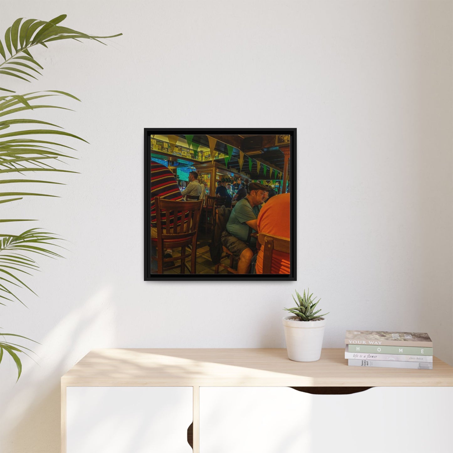 Irish Pub Matte Canvas, Framed (Multi-color)