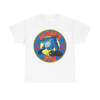 Jawson Gym Unisex Heavy Cotton Tee - Fitness Wear for Gym Lovers White