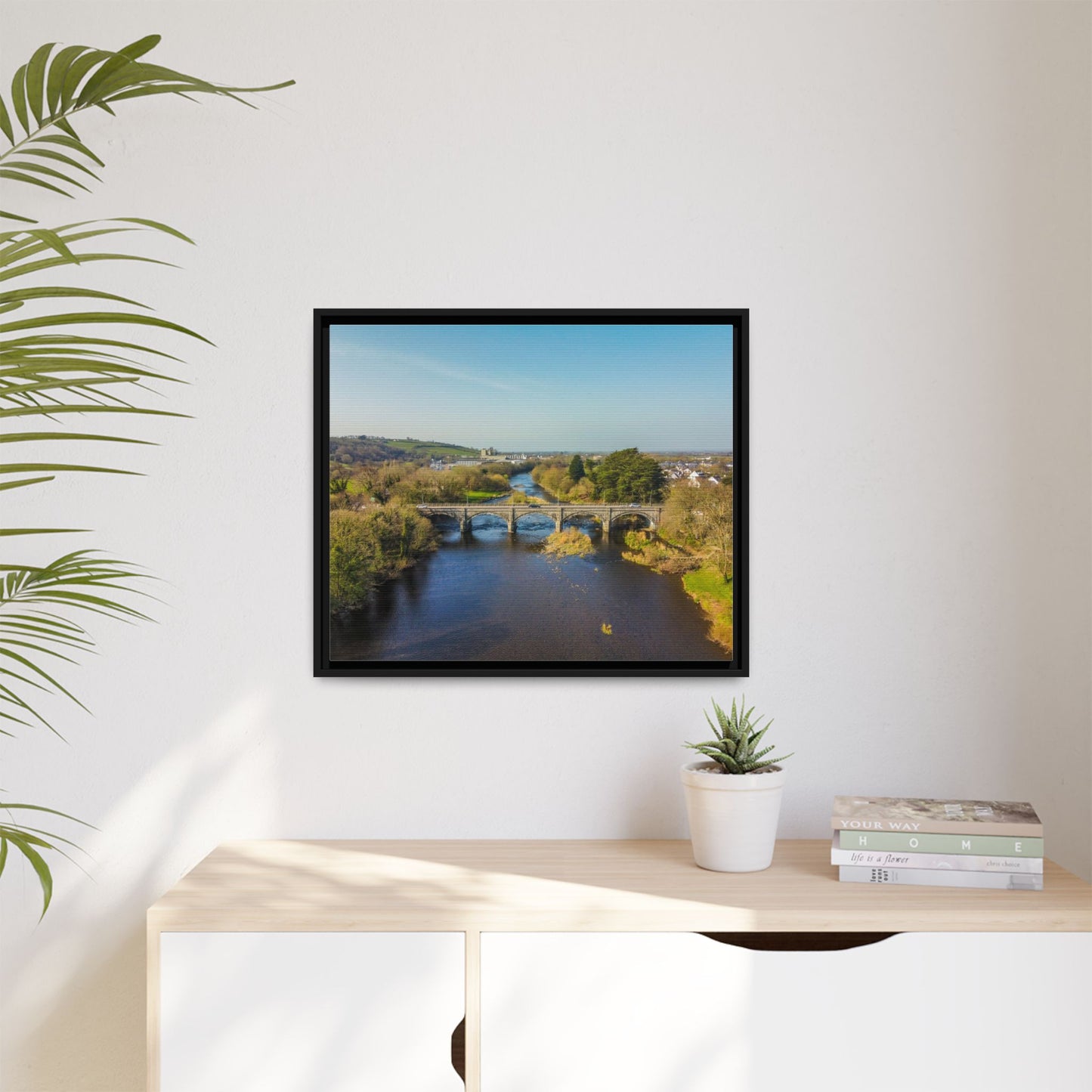 Listowel Bridge Matte Canvas, Framed (Multi-color)