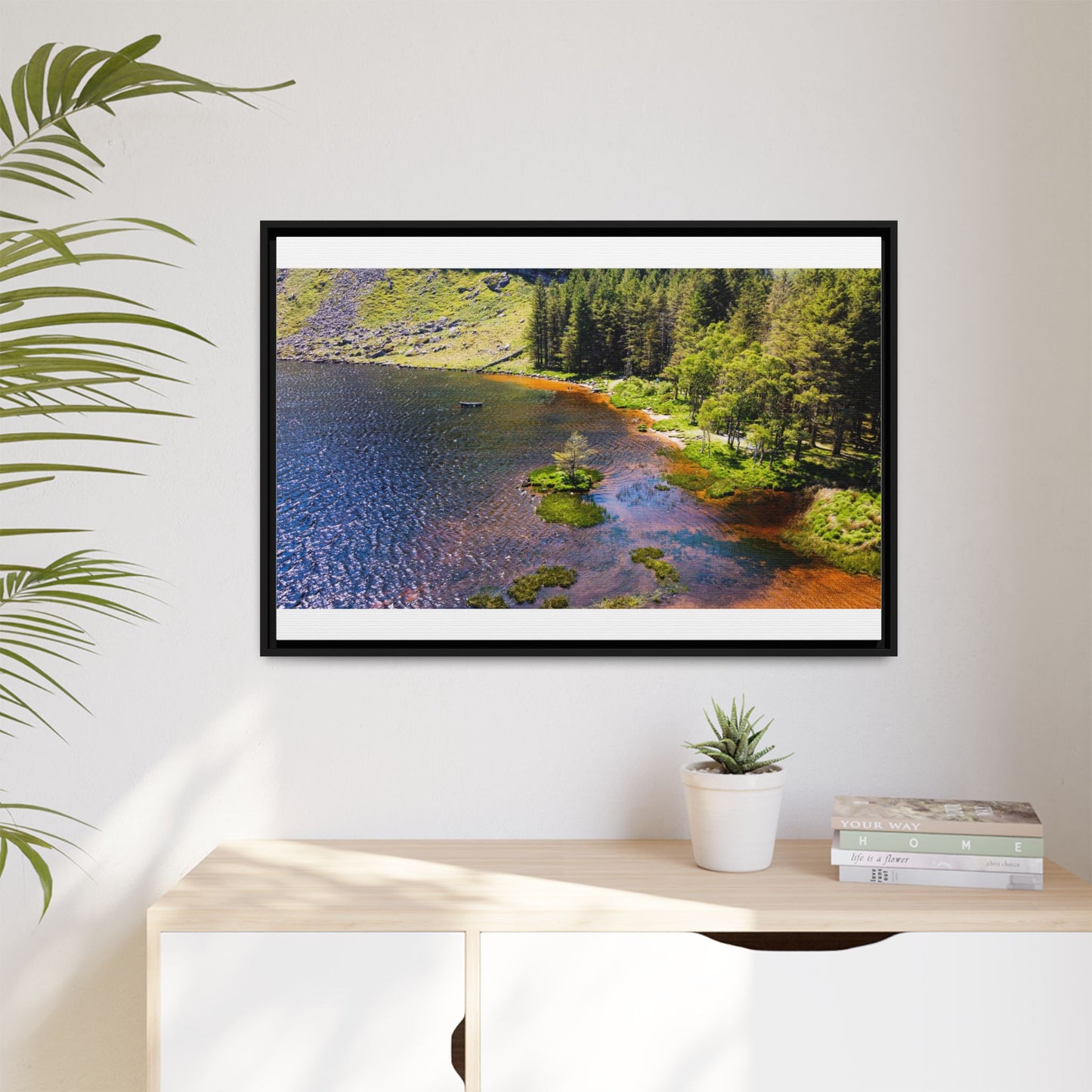 Gleanteenassig Forest Matte Canvas, Framed (Multi-color)
