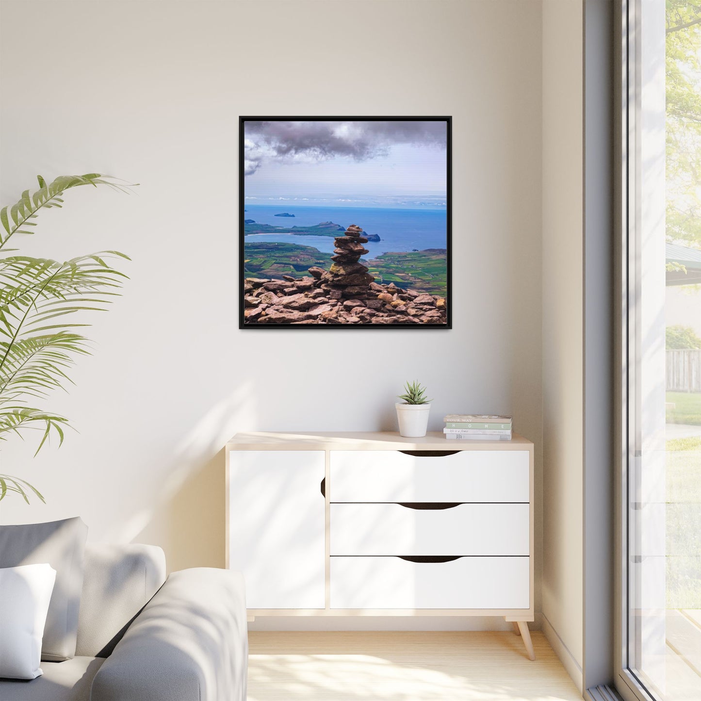 Mount Brandon Top Matte Canvas, Framed (Multi-color)