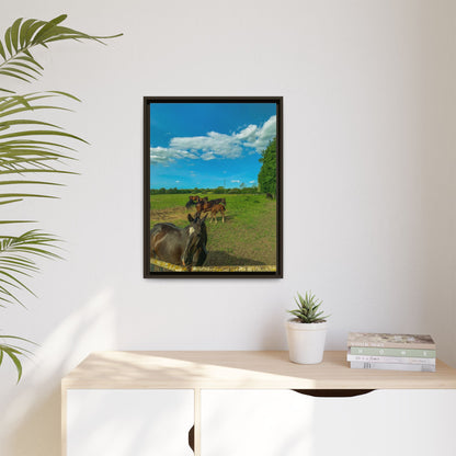 horses 2 Matte Canvas, Framed (Multi-color)