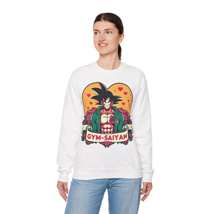 Gym-Saiyan Unisex Heavy Blend™ Crewneck Sweatshirt - Perfect for Workout Lovers
