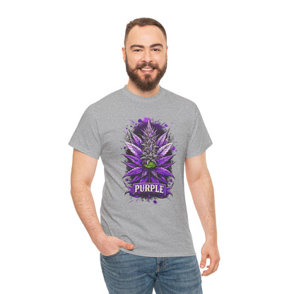 Purple Cannabis Bud T-Shirt — Bold Psychedelic Marijuana Graphic Tee
