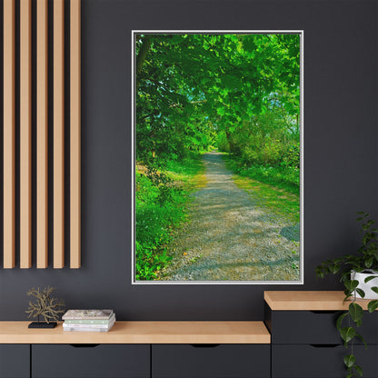 Listowel River Walk Matte Canvas, Framed (Multi-color)