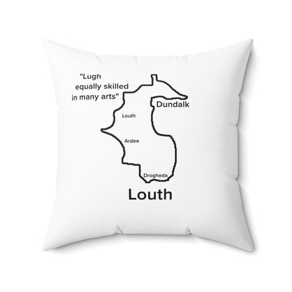 Louth Spun Polyester Square Pillow White Edition 4 Sizes