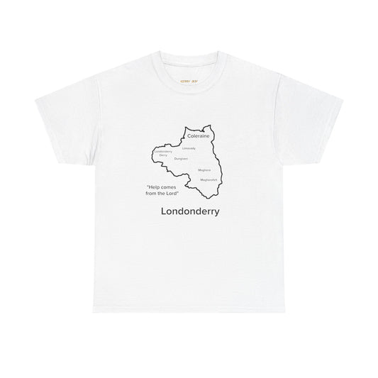Londonderry Unisex Heavy Cotton Tee White Edition