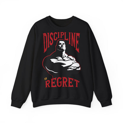 Motivational Unisex Heavy Blend™ Crewneck Sweatshirt - 'Discipline or Regret'