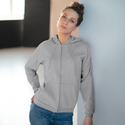Motivational Fitness Hoodie - "Push Harder Than Yesterday"  Unisex Hooded Zip Sweatshirt