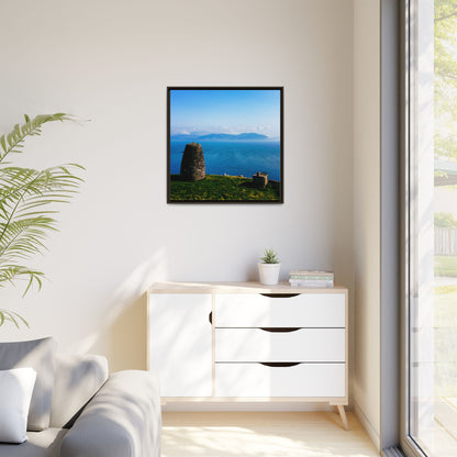 Ask Tower Matte Canvas, Framed (Multi-color)