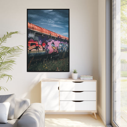 Night Train Matte Canvas, Framed (Multi-color)