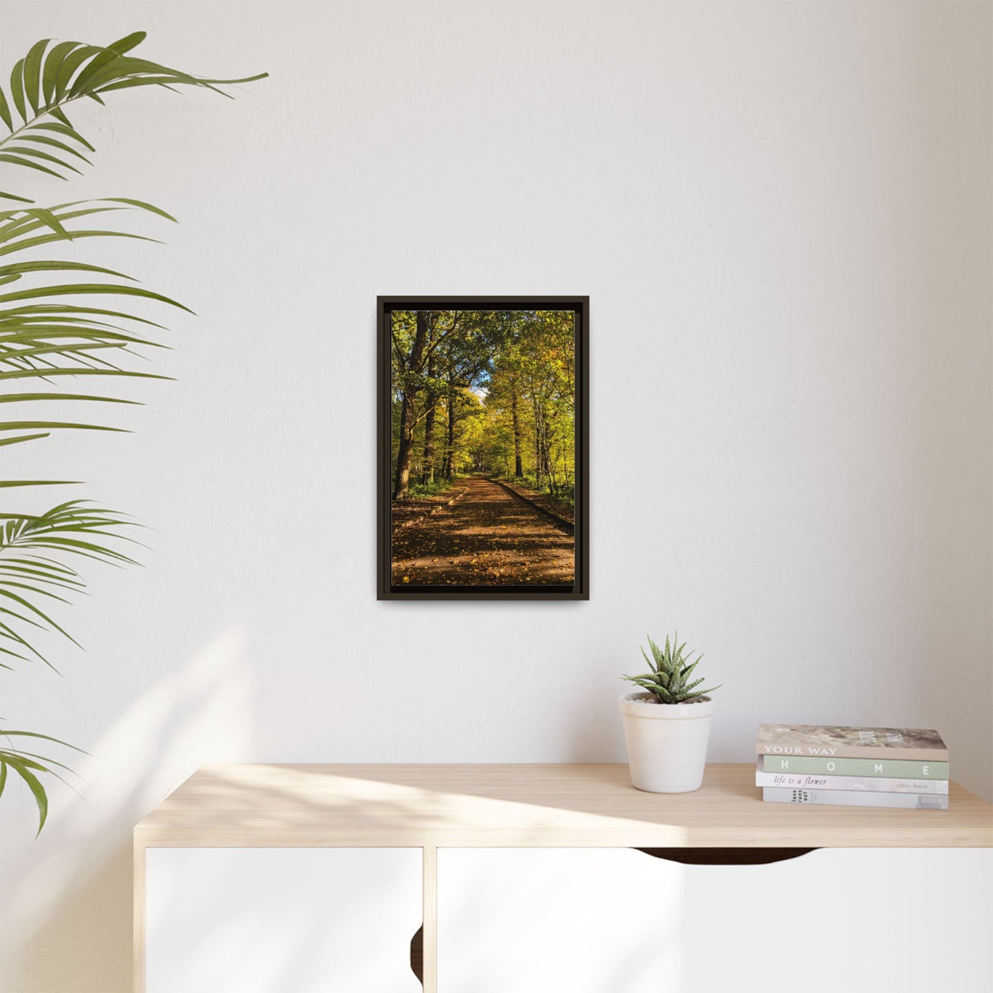 Listowel Town Park Autumn Matte Canvas, Framed (Multi-color)