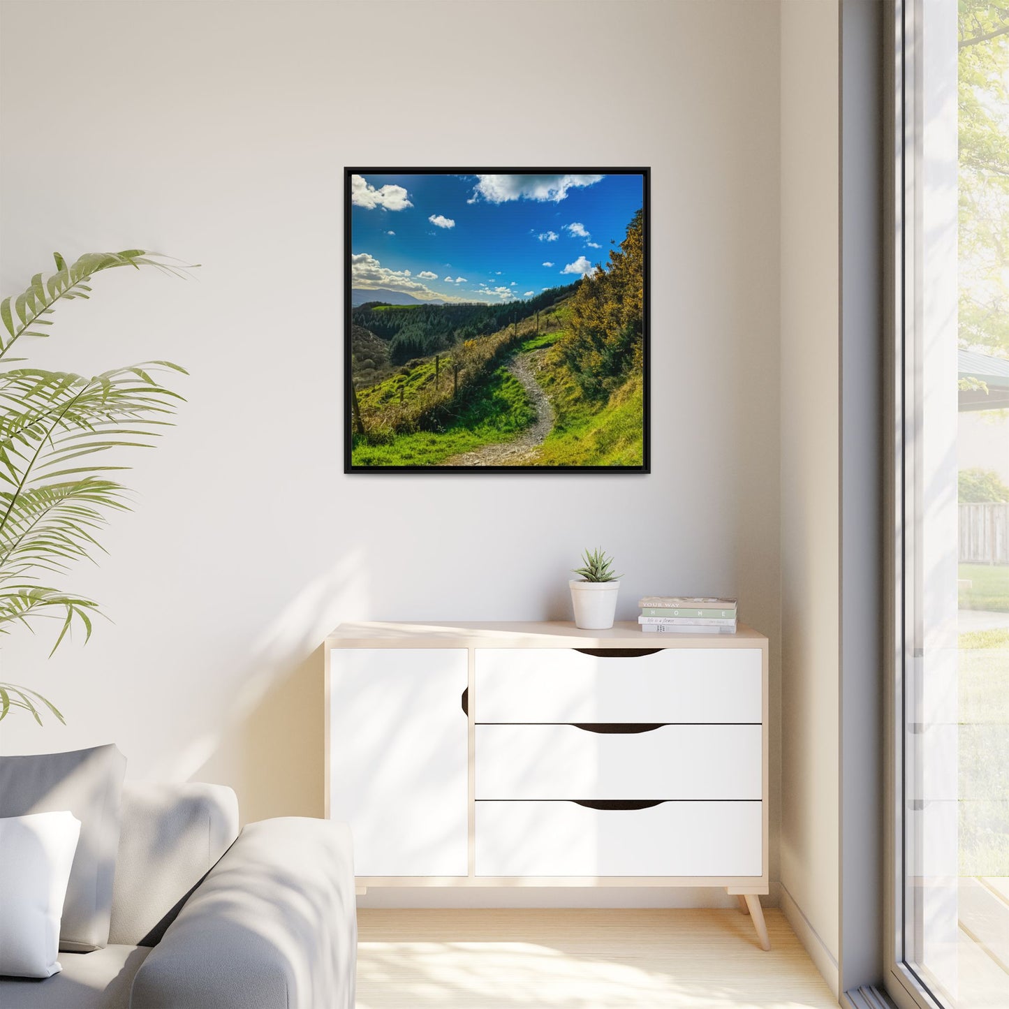Glanageenty Forest Trail Matte Canvas, Framed (Multi-color)