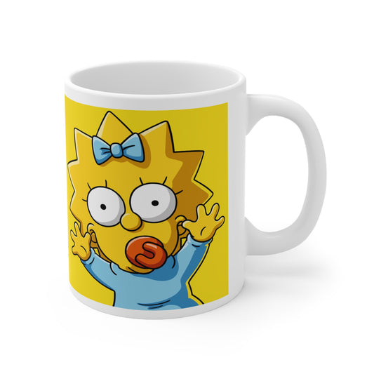 Maggie Ceramic Coffee Cups – Fun 11oz & 15oz Mugs | Cartoon Coffee Mug Gift for Fans