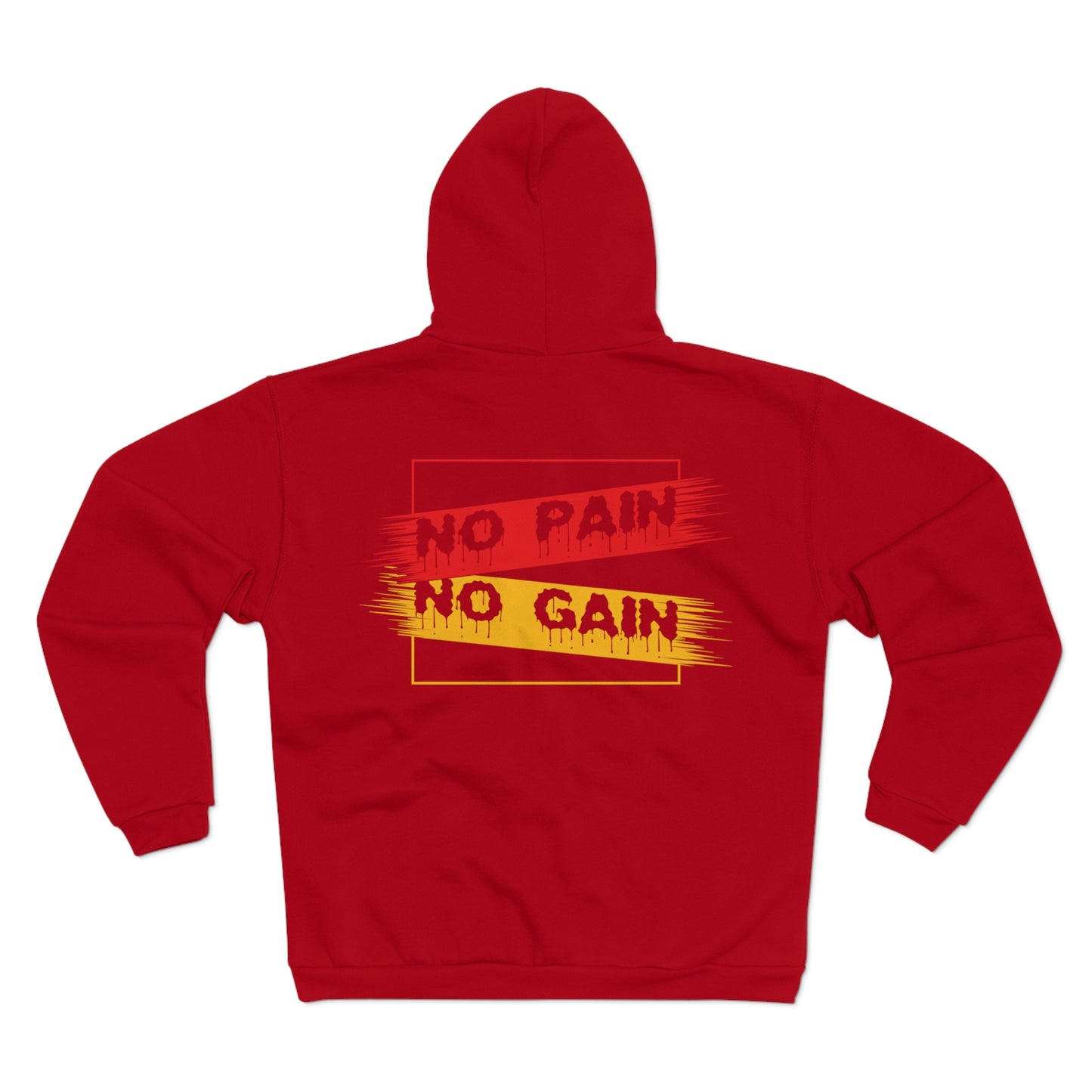 No Pain No Gain Unisex Hooded Zip Sweatshirt - Motivational Activewear