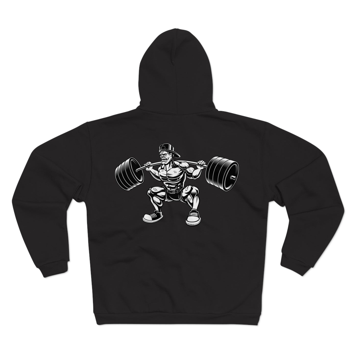 Fitness Buff Unisex Hooded Zip Sweatshirt - Weightlifting Graphic