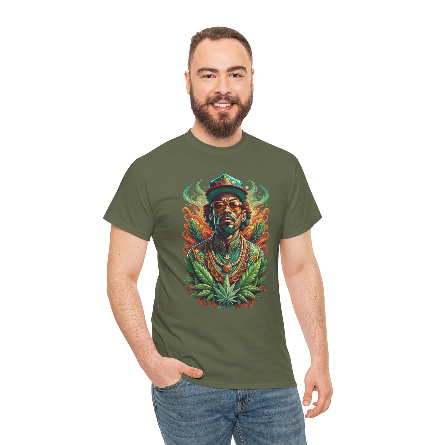 Reggae Lion Tee — Rasta Portrait Graphic T-Shirt