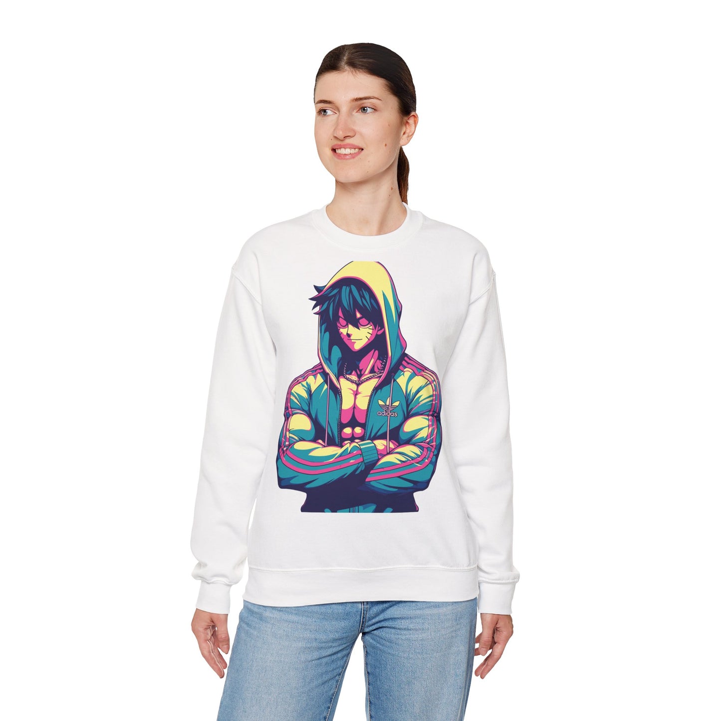 Unisex Heavy Blend™ Anime-Inspired Crewneck Sweatshirt - Cool Retro Aesthetic