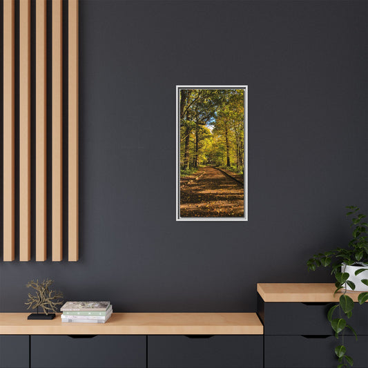 Listowel Town Park Autumn Matte Canvas, Framed (Multi-color)