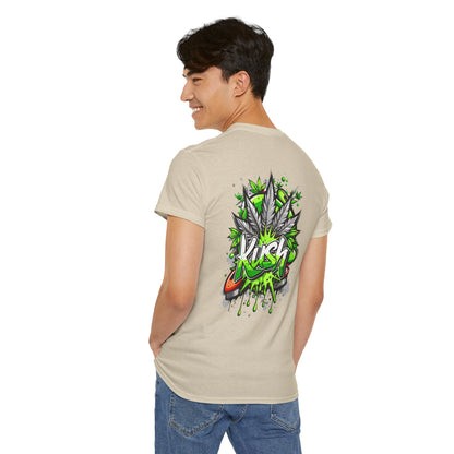 Kush Graffiti T-Shirt — Green Cannabis Leaf Street Art Tee