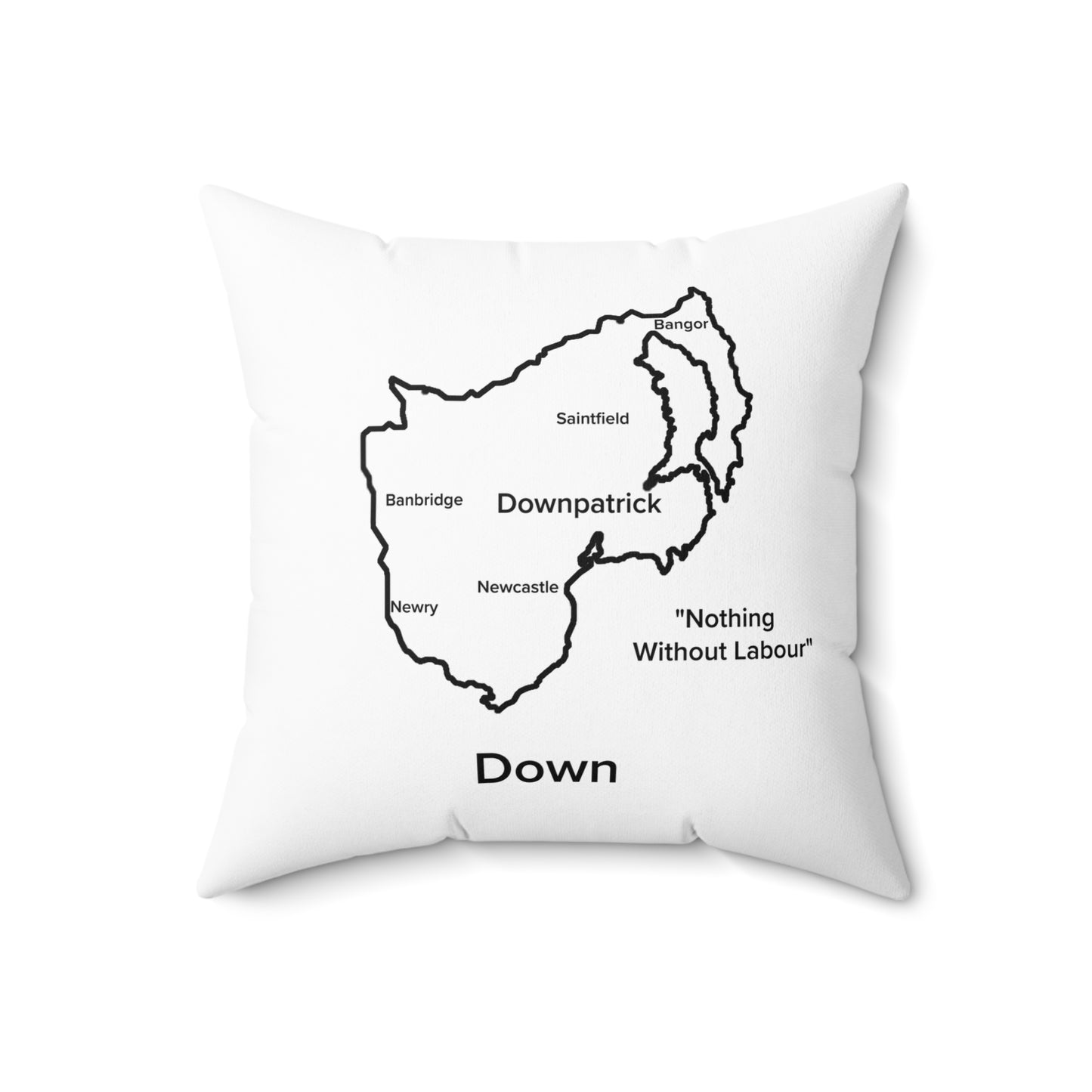 Down Spun Polyester Square Pillow White Edition 4 Sizes