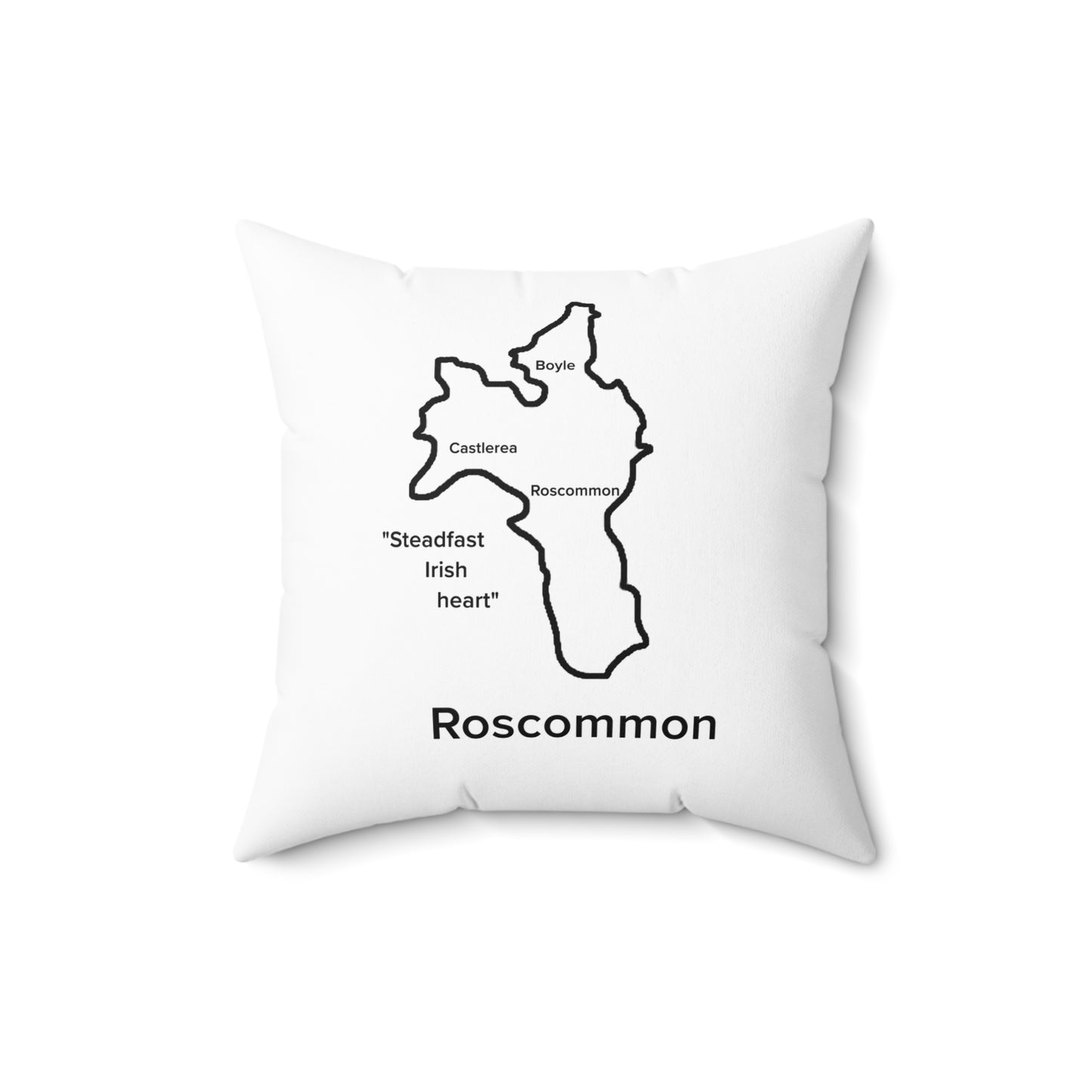 Roscommon Spun Polyester Square Pillow White Edition 4 Sizes