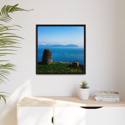 Ask Tower Matte Canvas, Framed (Multi-color)