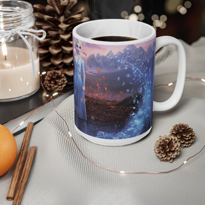 Frozen-Inspired Ceramic Coffee Cups - 11oz & 15oz Magical Design for Fans