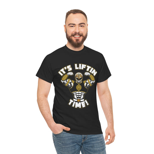 Unisex Heavy Cotton Tee - "It's Liftin' Time!" Gym Motivation Shirt Black
