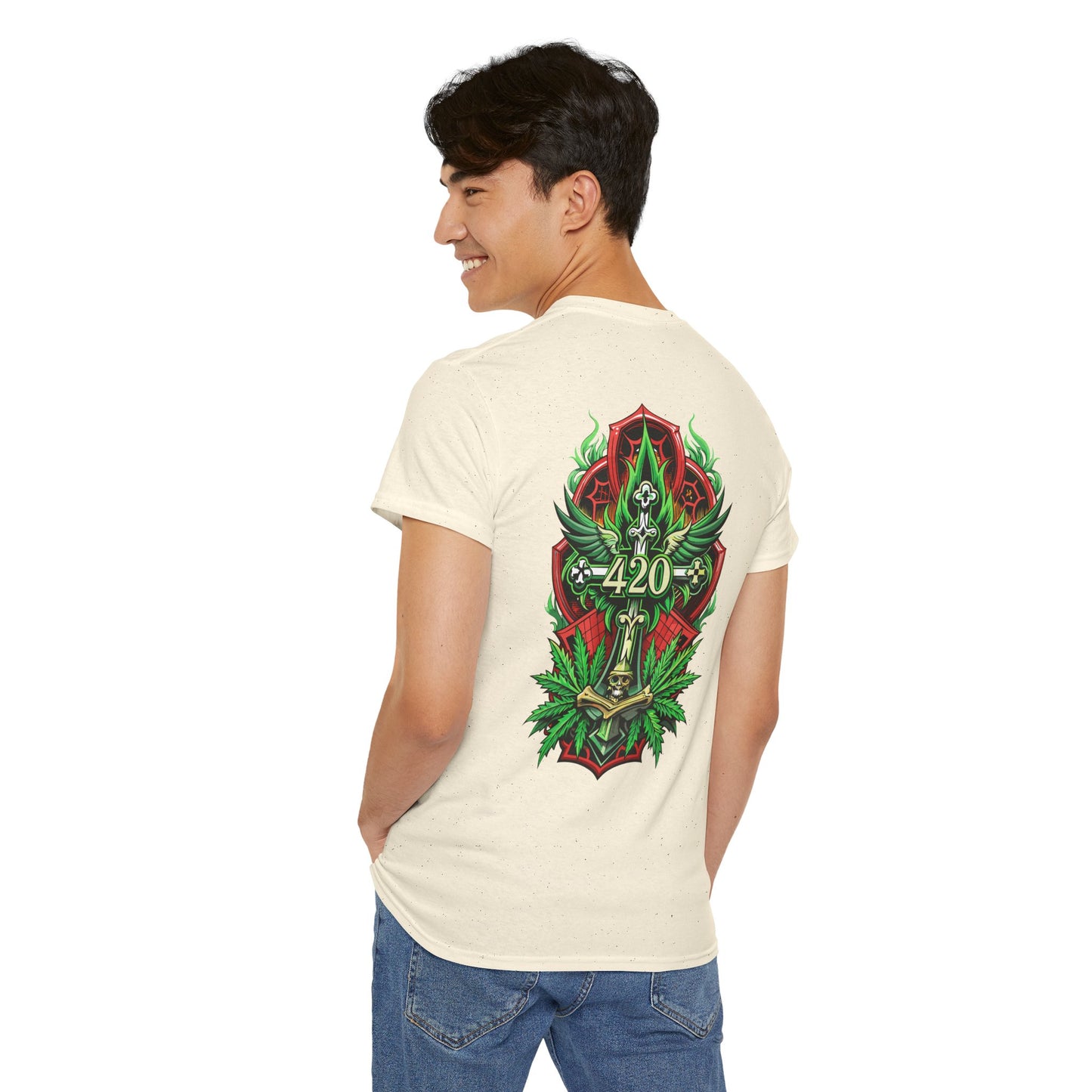 420 Cannabis Shield T-Shirt – Marijuana Leaf Stoner Graphic Tee