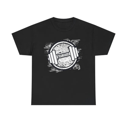 Unisex Heavy Cotton Tee - Train Hard Fitness Shirt for Gym Lovers