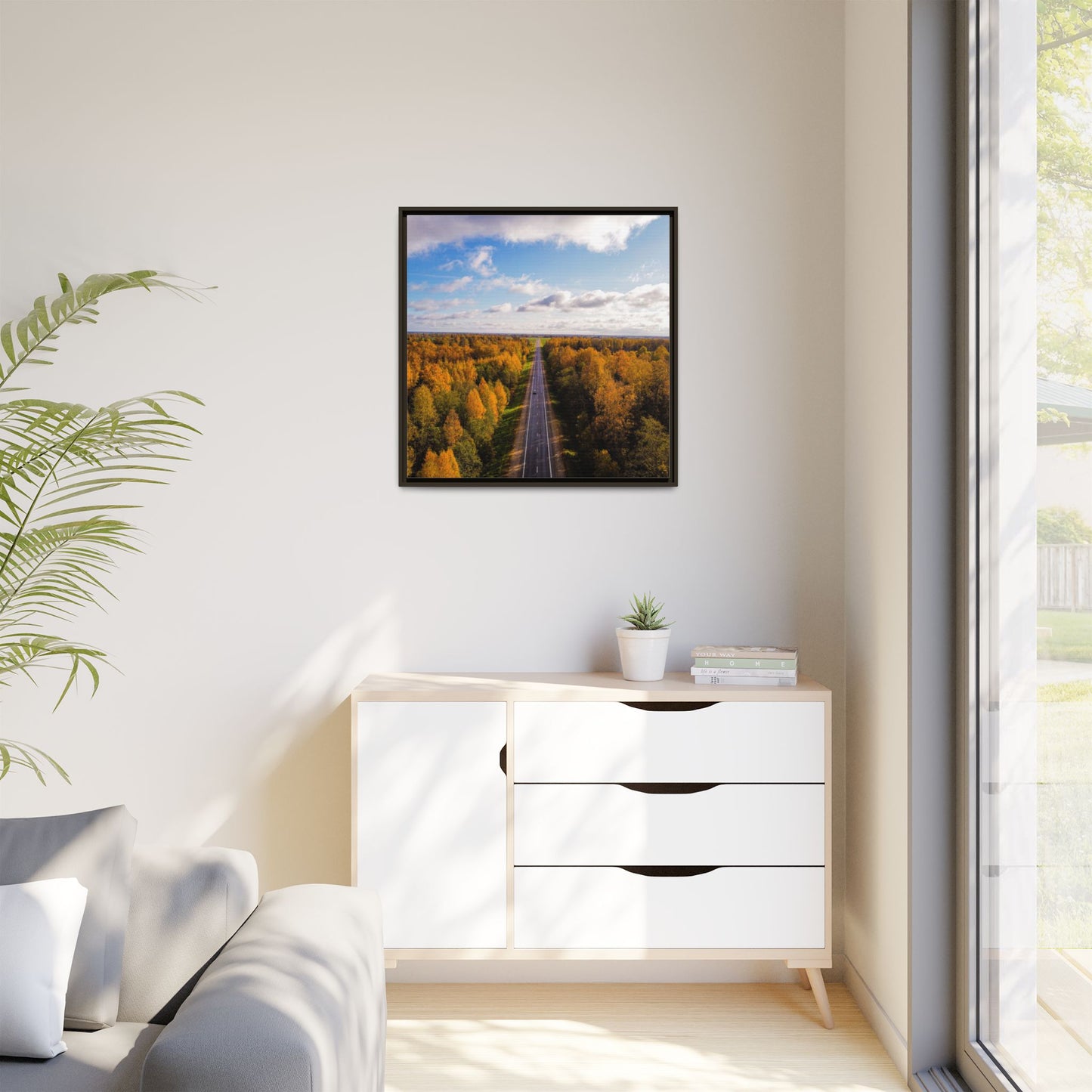 Somewhere In Lithuania Matte Canvas, Framed (Multi-color)