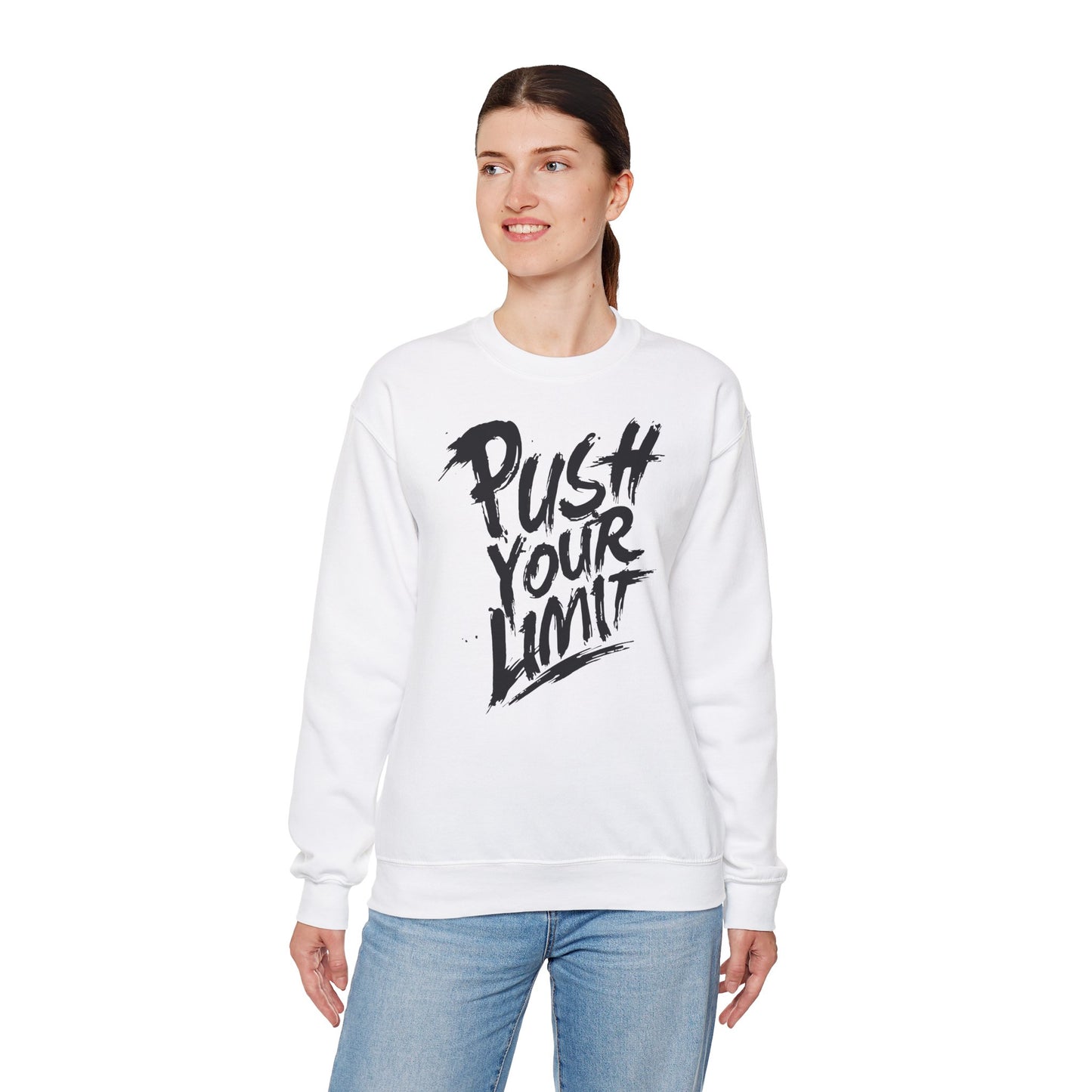 Push Your Limit Crewneck Sweatshirt - Inspirational Unisex Heavy Blend