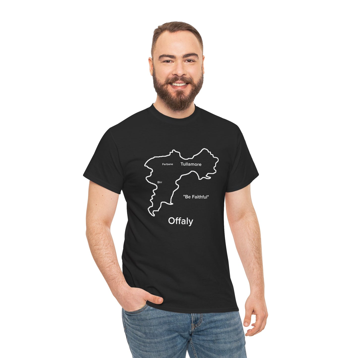 Offaly Unisex Heavy Cotton T-Shirt Black Edition